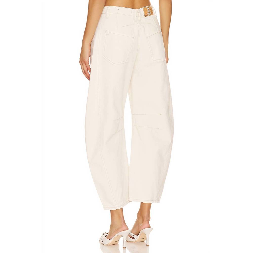 NEW FREE PEOPLE good luck mid rise barrel in milk - Picture 3 of 4